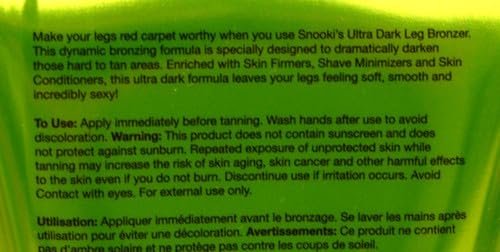 Supre Snooki Ultra Dark Leg Bronzer with Hair Growth Inhibitors - 6 oz Avelisse