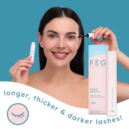 FEG Eyelash Growth Serum for Longer, Darker, Thicker Lashes and Brows – 0.10 Fl Oz Avelisse