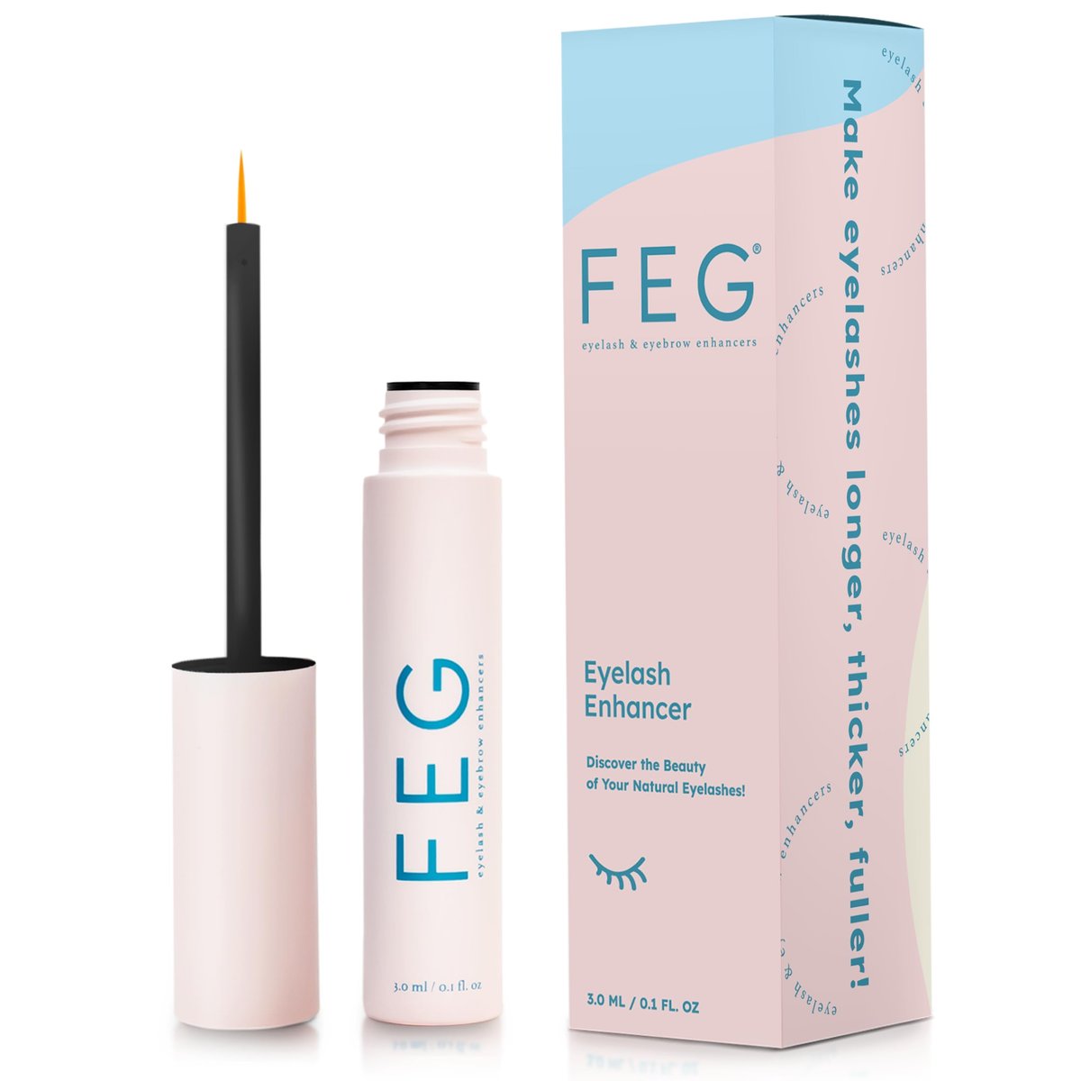 FEG Eyelash Growth Serum for Longer, Darker, Thicker Lashes and Brows – 0.10 Fl Oz Avelisse