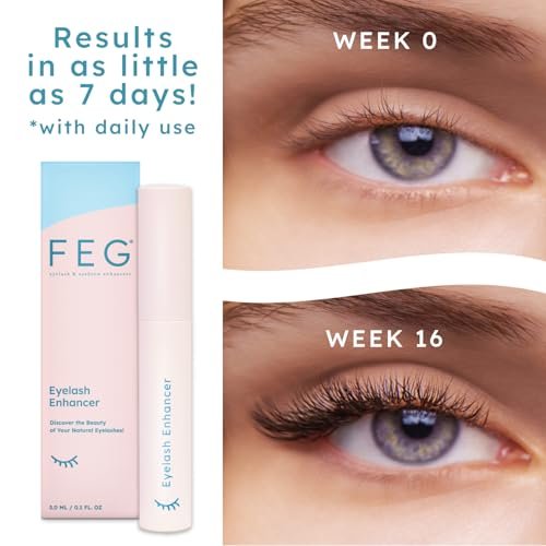 FEG Eyelash Growth Serum for Longer, Darker, Thicker Lashes and Brows – 0.10 Fl Oz Avelisse