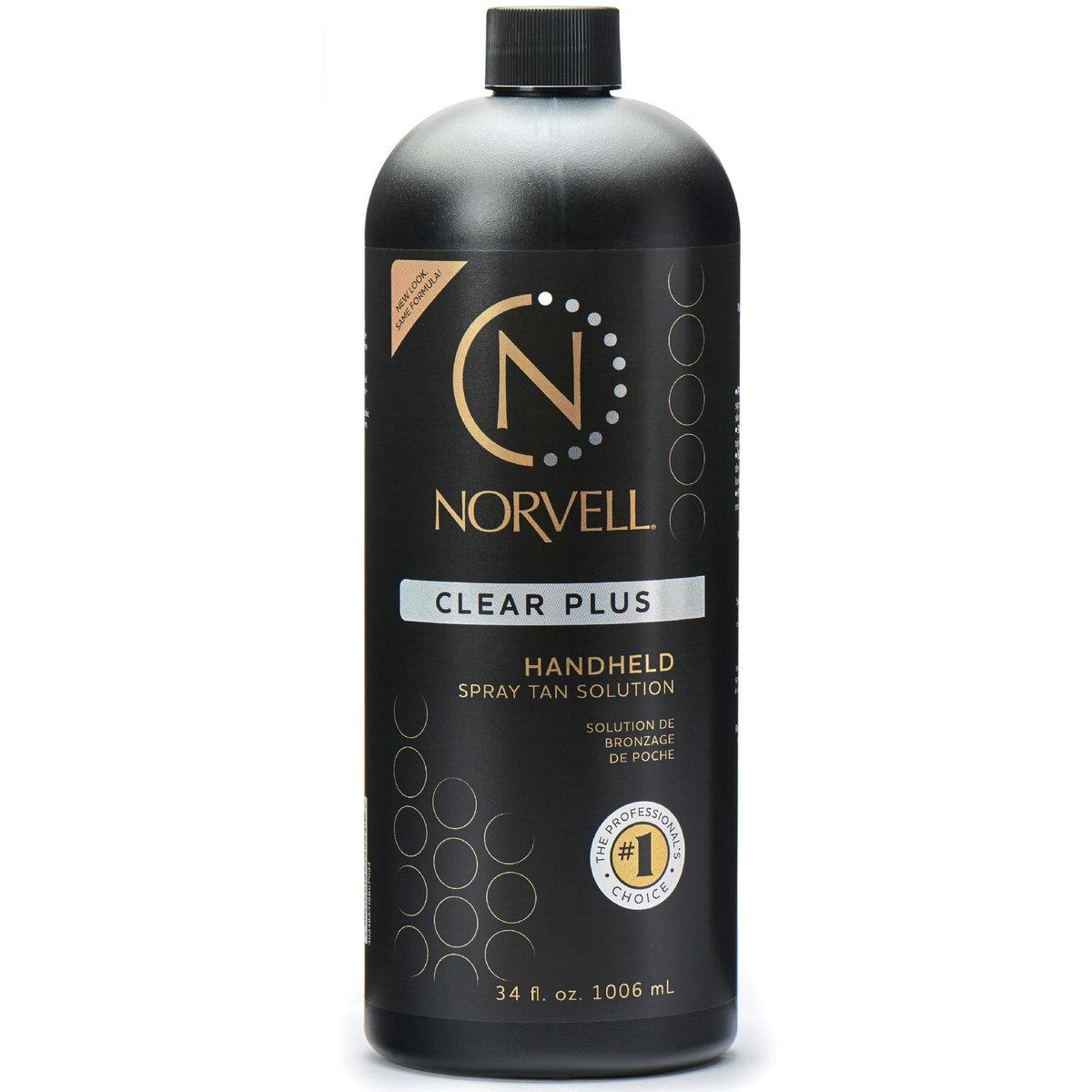 Norvell Premium Spray Tan Solution Clear Plus 1 Liter – Professional Sunless Tanning Formula for Natural Bronze Glow, Streak Free, Fast Drying, Long Lasting Color Avelisse