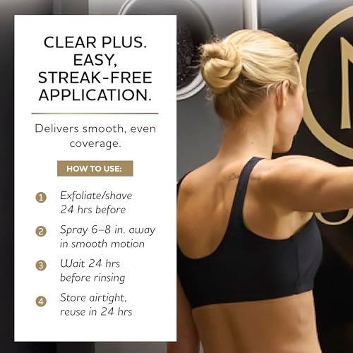 Norvell Premium Spray Tan Solution Clear Plus 1 Liter – Professional Sunless Tanning Formula for Natural Bronze Glow, Streak Free, Fast Drying, Long Lasting Color Avelisse