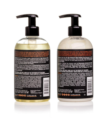 tgin Moisturizing Shampoo & Conditioner Duo for Curly, Coily and Wavy Hair - Sulfate Free, Moisturizes and Detangles Dry Hair, 13 oz Each Avelisse