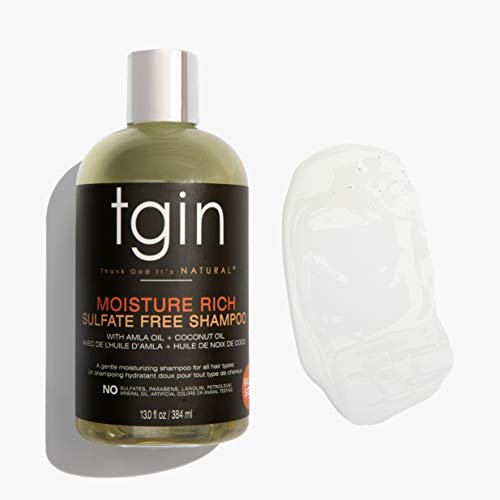 tgin Moisturizing Shampoo & Conditioner Duo for Curly, Coily and Wavy Hair - Sulfate Free, Moisturizes and Detangles Dry Hair, 13 oz Each Avelisse