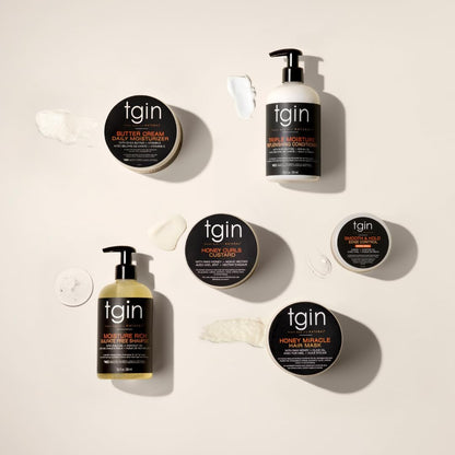 tgin Moisturizing Shampoo & Conditioner Duo for Curly, Coily and Wavy Hair - Sulfate Free, Moisturizes and Detangles Dry Hair, 13 oz Each Avelisse