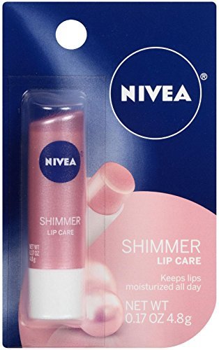 NIVEA Shimmer Lip Care Moisturizing Lip Balm Stick with Shea Butter and Jojoba Oil, 0.17 oz - görsel 1