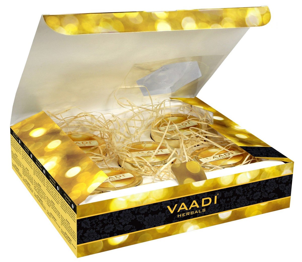 Vaadi Herbals Gold Facial Kit with 24 Carat Gold Leaves, Marigold, Wheatgerm Oil & Lemon Peel Extract, 270g - görsel 7