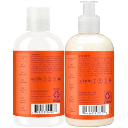 SheaMoisture Kids Mango & Carrot Shampoo and Conditioner Set with Orange Blossom Extract - Strengthening Hair Products for Kids, 7.85 Fl Oz Each (Pack of 2) Avelisse
