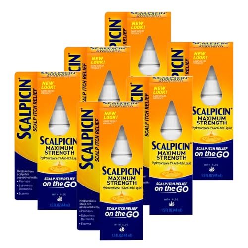 Scalpicin Maximum Strength Scalp Itch Relief, 1.5 fl oz (Pack of 6) Avelisse