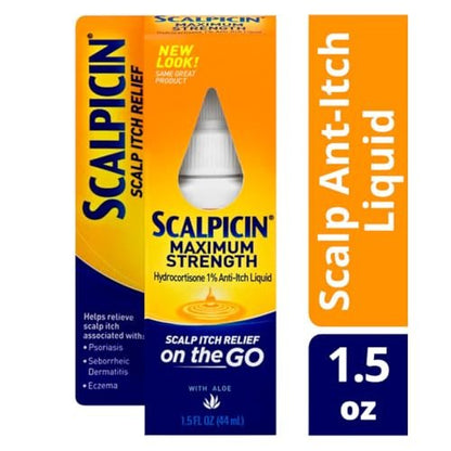 Scalpicin Maximum Strength Scalp Itch Relief, 1.5 fl oz (Pack of 6) Avelisse