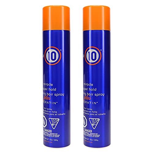 It's a 10 Miracle Super Hold Finishing Spray Plus Keratin, 10 oz (Pack of 2) Avelisse