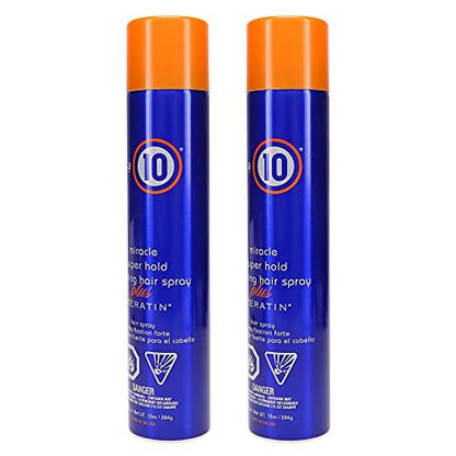 It's a 10 Miracle Super Hold Finishing Spray Plus Keratin, 10 oz (Pack of 2) Avelisse