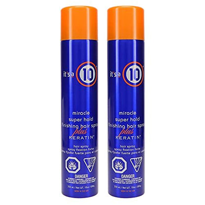 It's a 10 Miracle Super Hold Finishing Spray Plus Keratin, 10 oz (Pack of 2) Avelisse