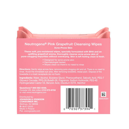 Neutrogena Makeup Remover Cleansing Towelettes, Pink Grapefruit, 25 Count, Twin Pack Avelisse