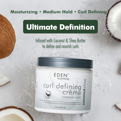 EDEN BodyWorks Coconut Shea Curl Defining Creme - 16 oz - Moisturize & Define Curls, Add Shine