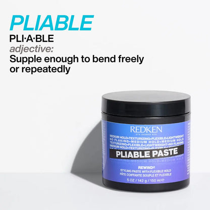 Redken Pliable Styling Paste - Flexible Medium Hold for All Hair Types, 5 oz Avelisse
