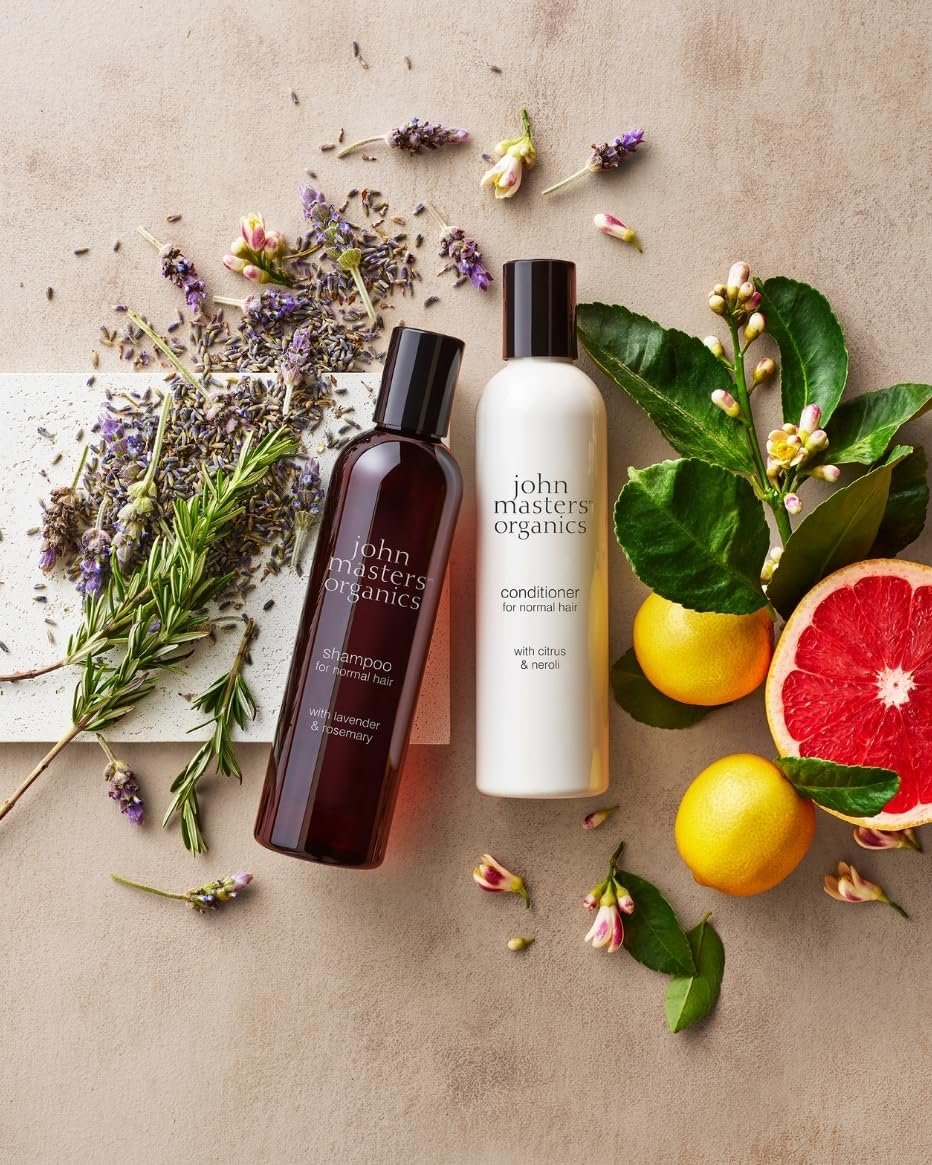 John Masters Organics Daily Nourishing Shampoo with Lavender & Rosemary - USDA Organic, Sulfate Free, Clean Haircare, 16 oz Avelisse