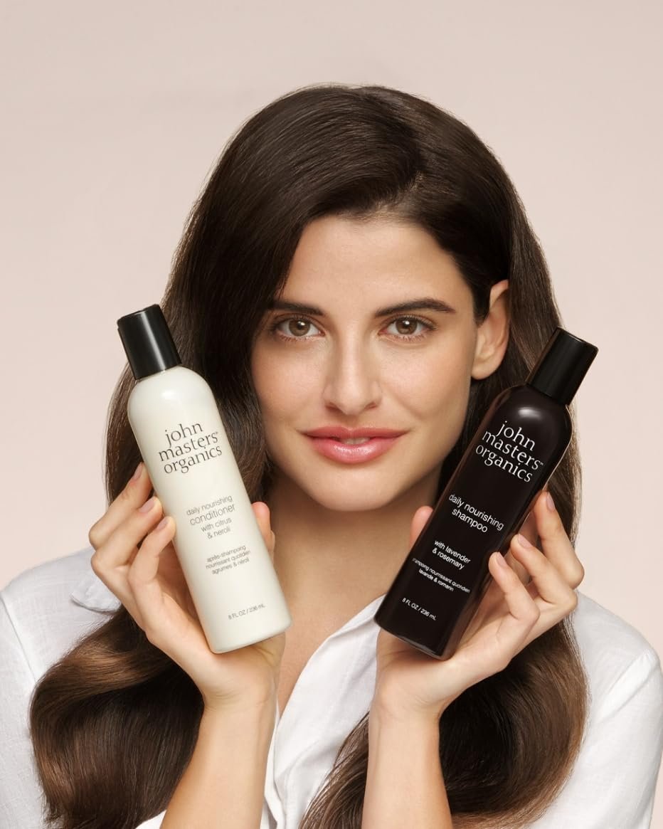 John Masters Organics Daily Nourishing Shampoo with Lavender & Rosemary - USDA Organic, Sulfate Free, Clean Haircare, 16 oz Avelisse