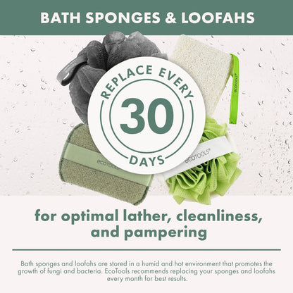 EcoTools Delicate EcoPouf Bath Sponge, 6 Count - Exfoliating Loofah Made with Recycled Materials, Assorted Colors Avelisse