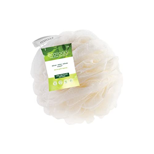 EcoTools Delicate EcoPouf Bath Sponge, 6 Count - Exfoliating Loofah Made with Recycled Materials, Assorted Colors Avelisse