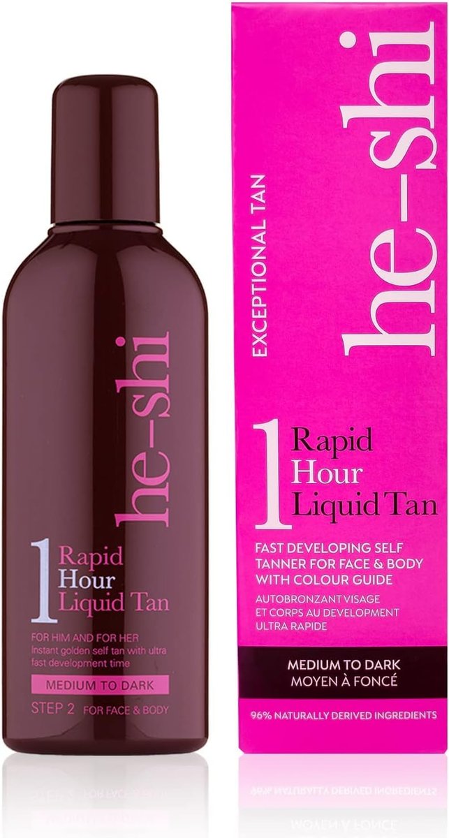 He-Shi Quick and Easy Rapid 1 Hour Liquid Step 2 Self Tan 150 ml - görsel 1