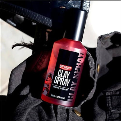 UPPERCUT DELUXE Clay Spray for Men – Texturizing Volume Spray with Natural Matte Finish – 5.0 oz Avelisse