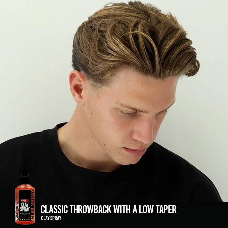 UPPERCUT DELUXE Clay Spray for Men – Texturizing Volume Spray with Natural Matte Finish – 5.0 oz Avelisse