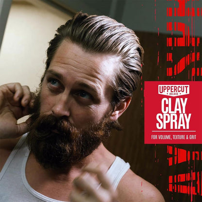 UPPERCUT DELUXE Clay Spray for Men – Texturizing Volume Spray with Natural Matte Finish – 5.0 oz Avelisse