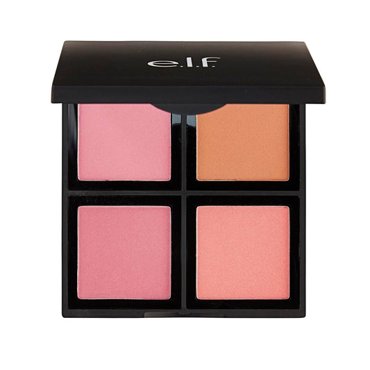 e.l.f. Cosmetics Powder Blush Palette – Four Light Blush Shades for Long-Lasting Pigment