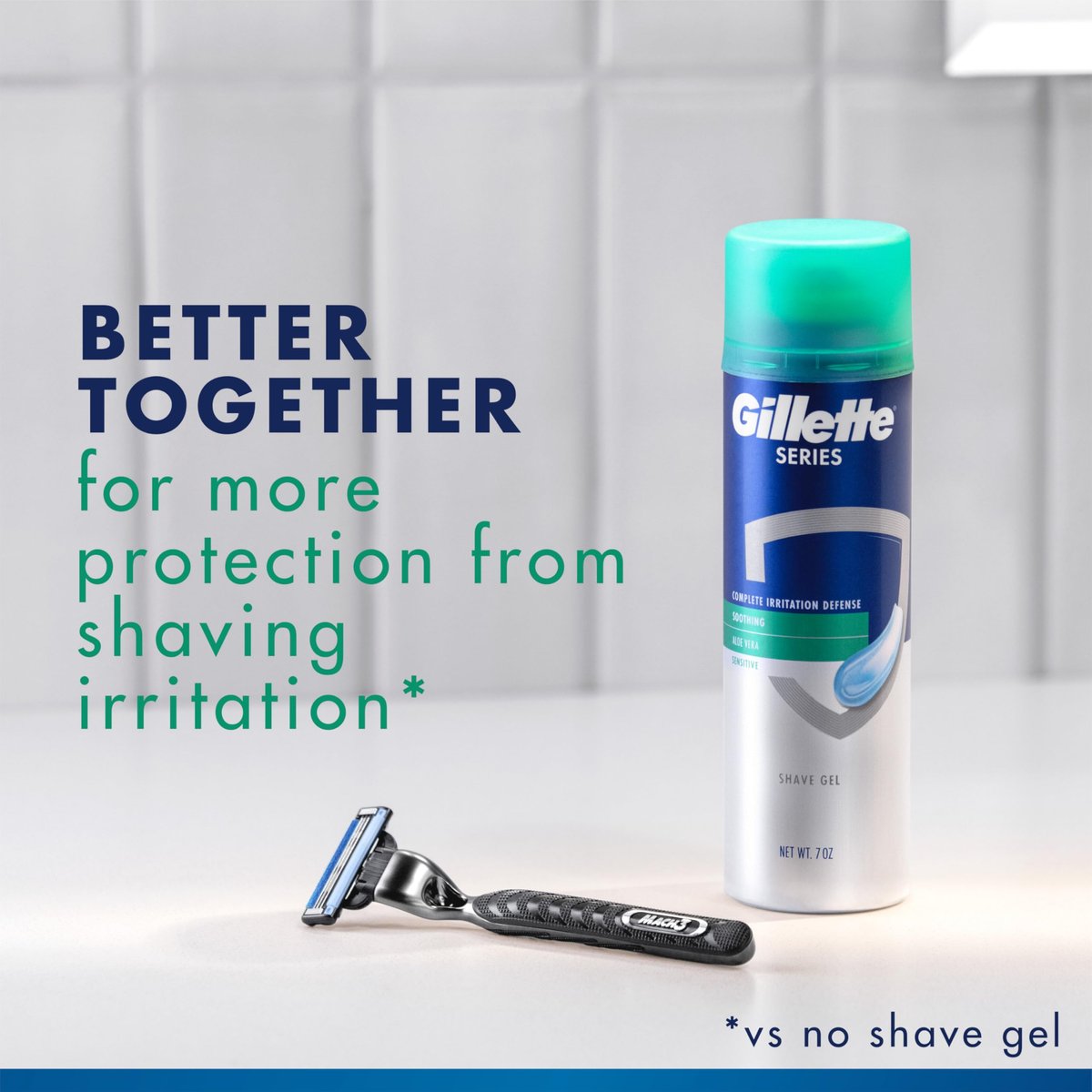Gillette Series Soothing Shaving Gel for Men – Aloe Vera Shave Gel for Sensitive Skin, 2.5 oz - görsel 7