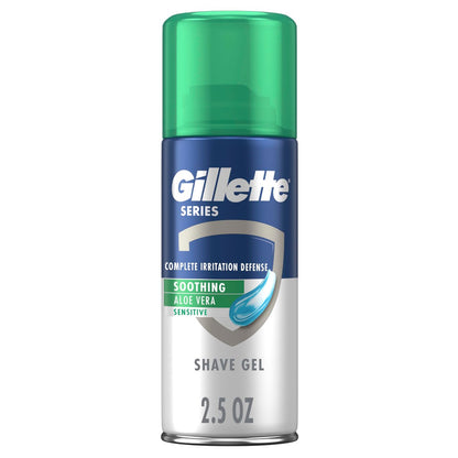 Gillette Series Soothing Shaving Gel for Men – Aloe Vera Shave Gel for Sensitive Skin, 2.5 oz