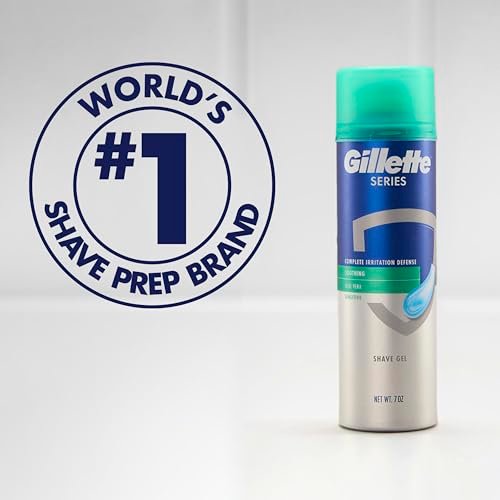Gillette Series Soothing Shaving Gel for Men – Aloe Vera Shave Gel for Sensitive Skin, 2.5 oz - görsel 14