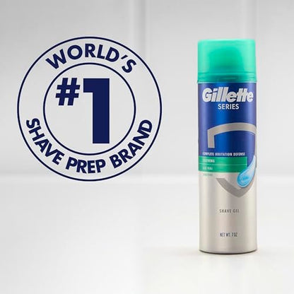 Gillette Series Soothing Shaving Gel for Men – Aloe Vera Shave Gel for Sensitive Skin, 2.5 oz