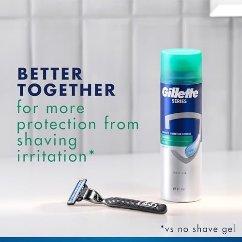Gillette Series Soothing Shaving Gel for Men – Aloe Vera Shave Gel for Sensitive Skin, 2.5 oz - görsel 8