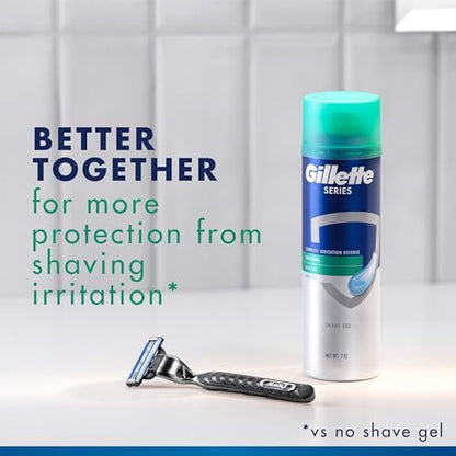 Gillette Series Soothing Shaving Gel for Men – Aloe Vera Shave Gel for Sensitive Skin, 2.5 oz