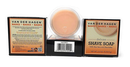 Van der Hagen Deluxe Shave Soap - 2.5 oz (Pack of 3) - Premium Scented Shaving Soap for Smooth, Comfortable Shaves Avelisse