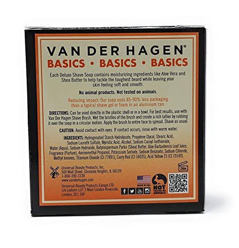 Van der Hagen Deluxe Shave Soap - 2.5 oz (Pack of 3) - Premium Scented Shaving Soap for Smooth, Comfortable Shaves Avelisse