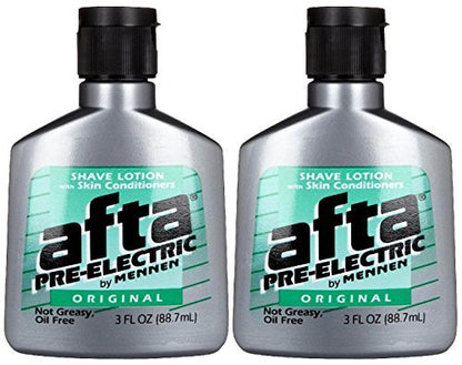 Mennen Afta Pre-Electric Shave Lotion, 3 oz (Pack of 2) – Smooth Electric Shave