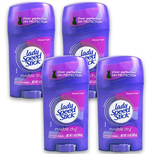 Lady Speed Stick Invisible Dry Antiperspirant & Deodorant, Shower Fresh, 1.4 oz (Pack of 4) - görsel 4