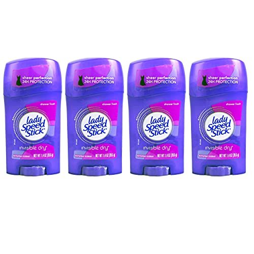 Lady Speed Stick Invisible Dry Antiperspirant & Deodorant, Shower Fresh, 1.4 oz (Pack of 4) - görsel 6