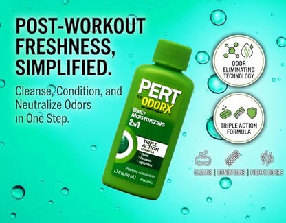 Pert Plus 2-in-1 Shampoo & Conditioner, Classic Clean, 1.7 oz (Pack of 6)