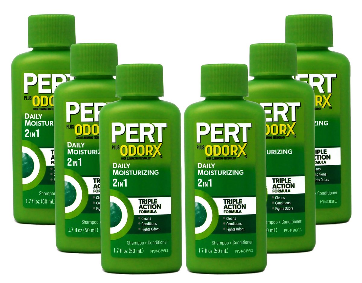 Pert Plus 2-in-1 Shampoo & Conditioner, Classic Clean, 1.7 oz (Pack of 6) - görsel 1