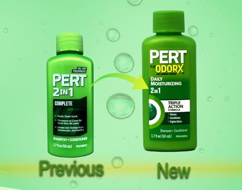 Pert Plus 2-in-1 Shampoo & Conditioner, Classic Clean, 1.7 oz (Pack of 6) - görsel 10