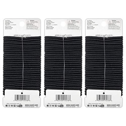 Scunci Effortless Beauty Large No-Damage Elastics, 4mm - 90 Pack