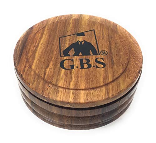 G.B.S GENTS Wooden Shaving Bowl with Lid – 3.5" Diameter | Classic Shaving Mug for Lathering Creams & Soaps | Elegant Beard Shaving Accessory for Men – Durable, Natural Wood Design - görsel 2