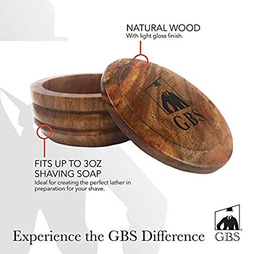 G.B.S GENTS Wooden Shaving Bowl with Lid – 3.5" Diameter | Classic Shaving Mug for Lathering Creams & Soaps | Elegant Beard Shaving Accessory for Men – Durable, Natural Wood Design - görsel 5