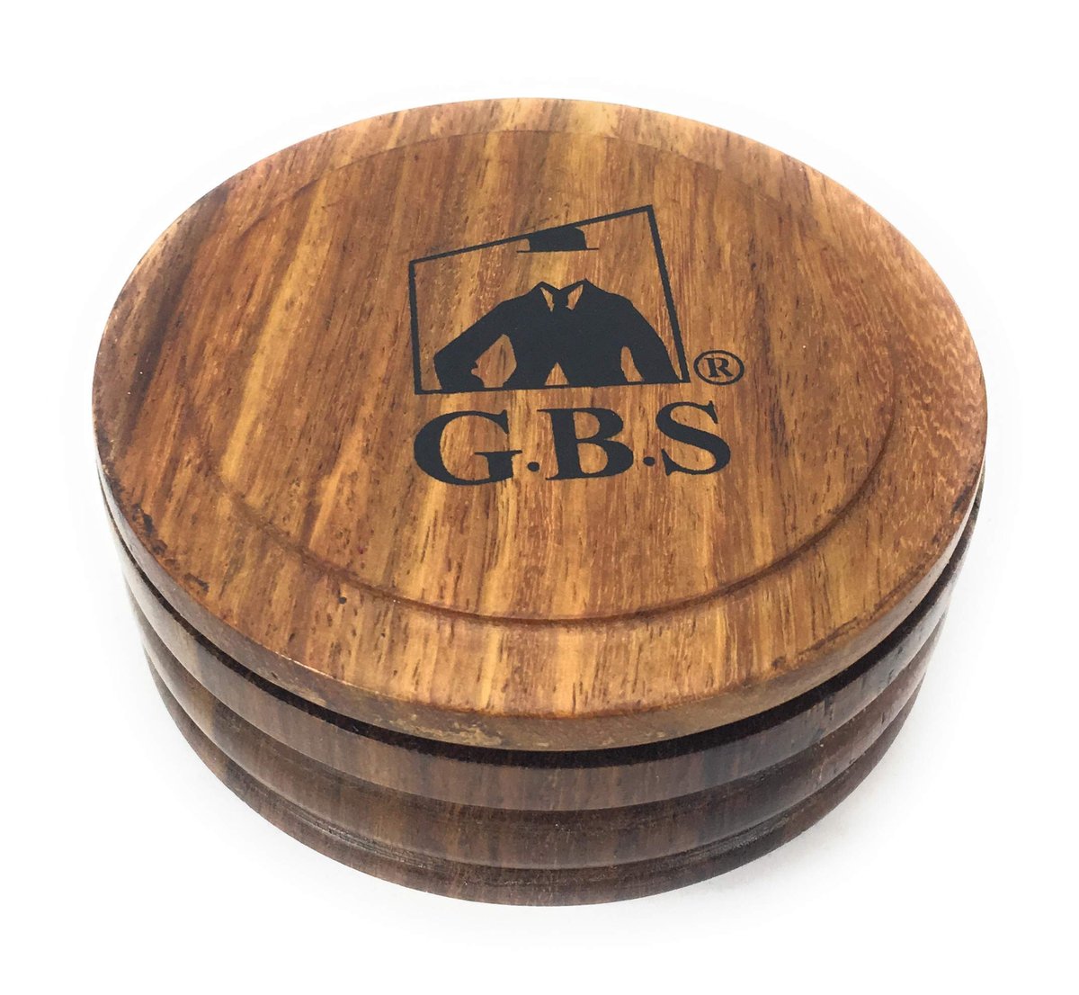 G.B.S GENTS Wooden Shaving Bowl with Lid – 3.5" Diameter | Classic Shaving Mug for Lathering Creams & Soaps | Elegant Beard Shaving Accessory for Men – Durable, Natural Wood Design - görsel 1