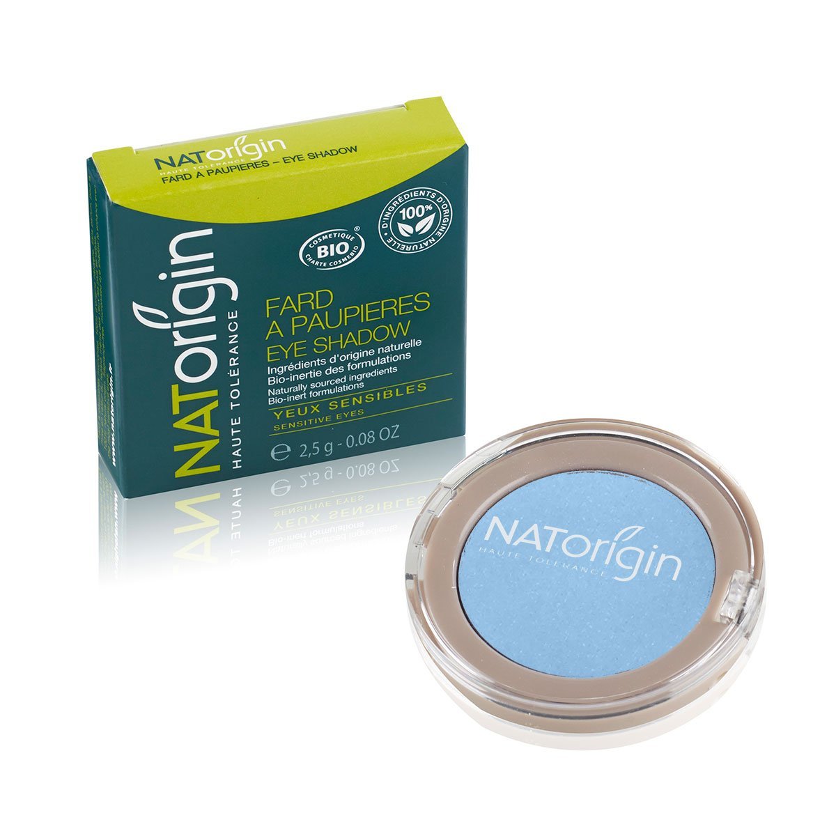 NATorigin Powder Eye Shadow - Light Blue 2.5 g | Talc-Free Eyeshadow for Sensitive Eyes Avelisse