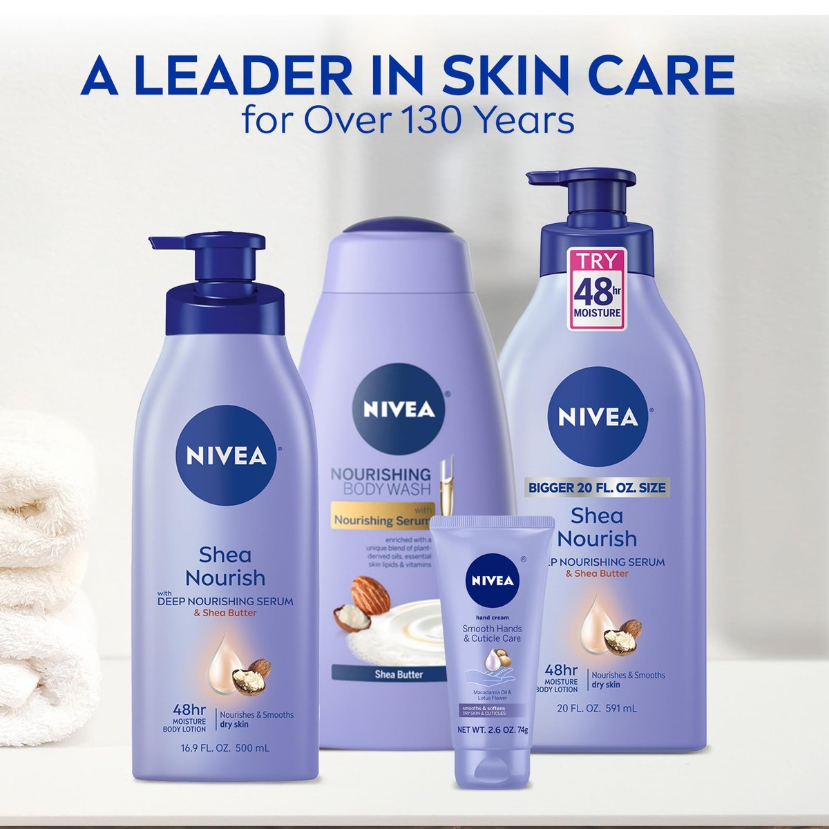 NIVEA Smooth Daily Moisture Body Lotion, Shea Butter, 16.9 oz (Pack of 2) - görsel 17