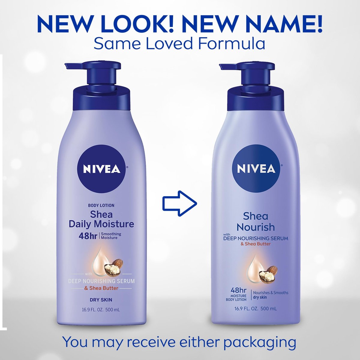 NIVEA Smooth Daily Moisture Body Lotion, Shea Butter, 16.9 oz (Pack of 2) - görsel 3